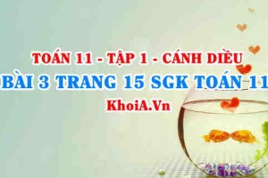 Bài 3 trang 15 SGK Toán 11 tập 1 Cánh Diều